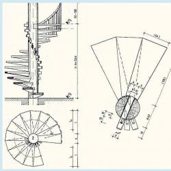 Делаем расчет винтовых лестниц для самостоятельного изготовления конструкций Минимальный радиус винтовой лестницы